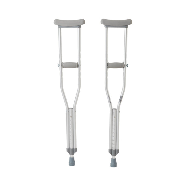 McKesson Underarm Crutches Youth 4 Foot 6 Inch to 5 Foot 2 Inch User Height Aluminum Frame 350 lbs. Weight Capacity (1065233_CS) 8/CS