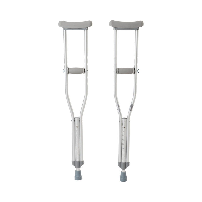 McKesson Underarm Crutches Youth 4 Foot 6 Inch to 5 Foot 2 Inch User Height Aluminum Frame 350 lbs. Weight Capacity (1065233_CS) 8/CS