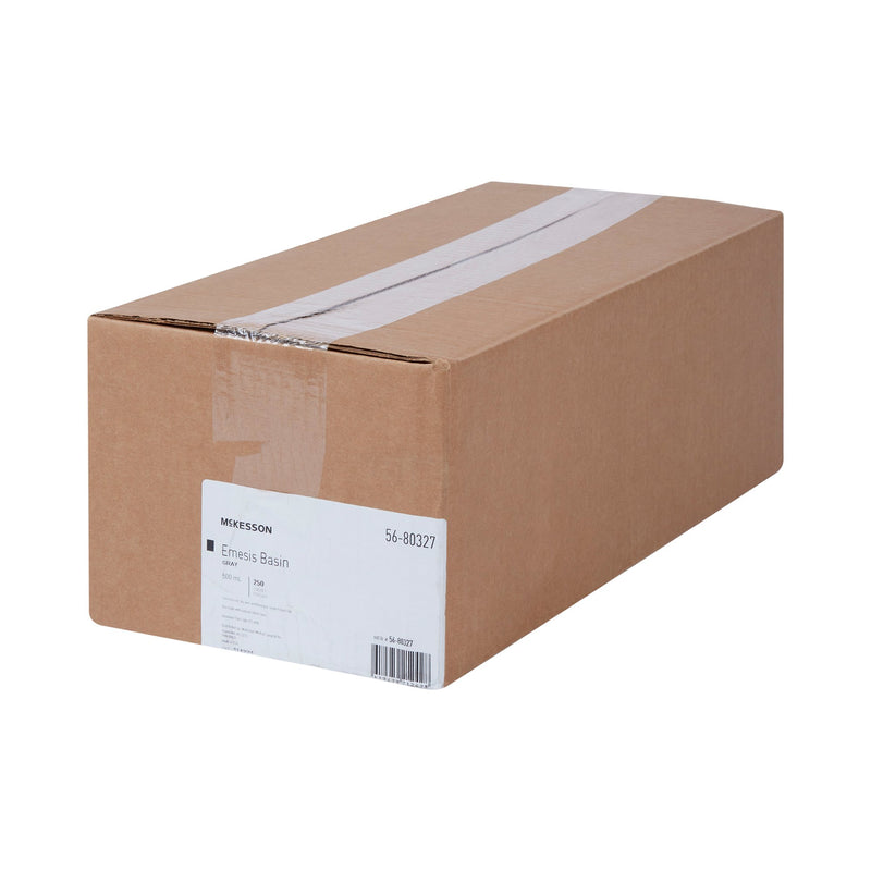 McKesson Emesis Basin Graphite 16 oz. Plastic Single Patient Use (1028127_CS) 250/CS