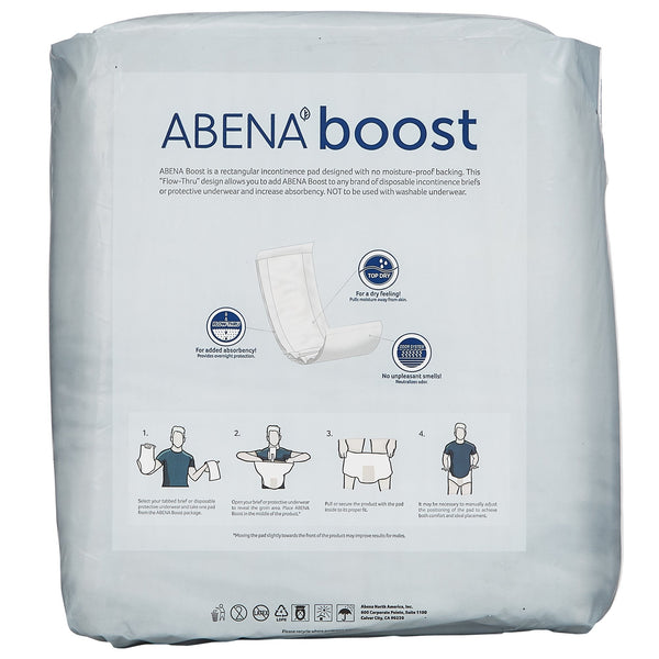 Abena™ Boost Booster Pad 6-1/4 X 24 Inch Moderate Absorbency Fluff / Polymer Core One Size Fits Most (1043530_BG) 20/BG