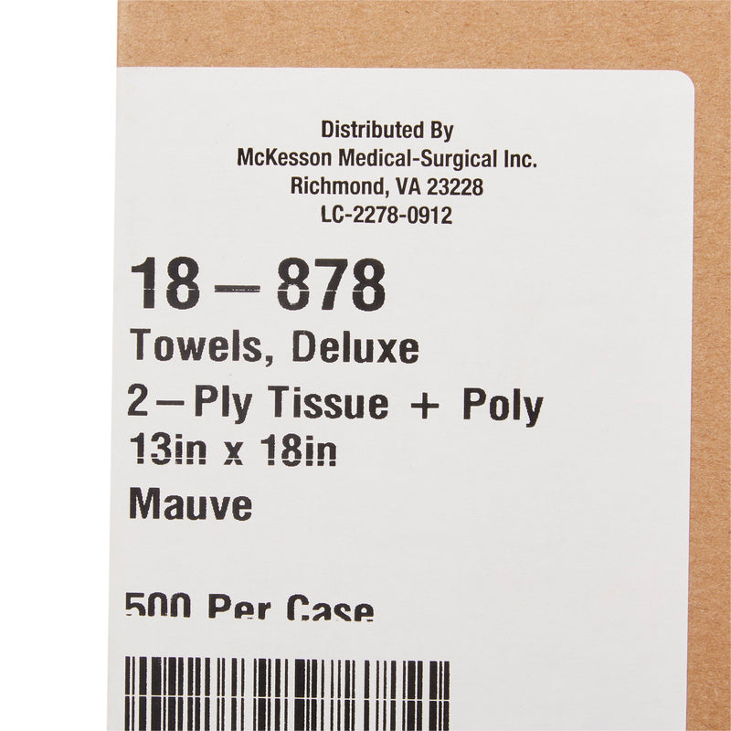 McKesson Procedure Towel 13 W X 18 L Inch Mauve NonSterile (189118_CS) 500/CS