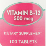 Geri-Care® Vitamin Supplement Vitamin B12 500 mcg Strength Tablet 100 per Bottle (1108646_CS) 12/CS