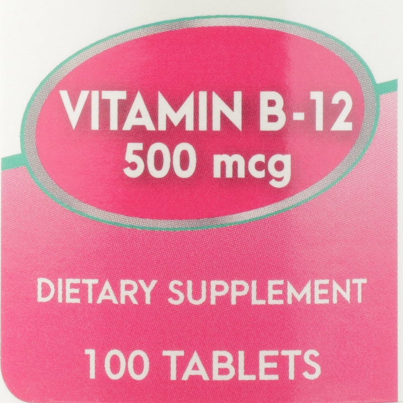 Geri-Care® Vitamin Supplement Vitamin B12 500 mcg Strength Tablet 100 per Bottle (1108646_CS) 12/CS