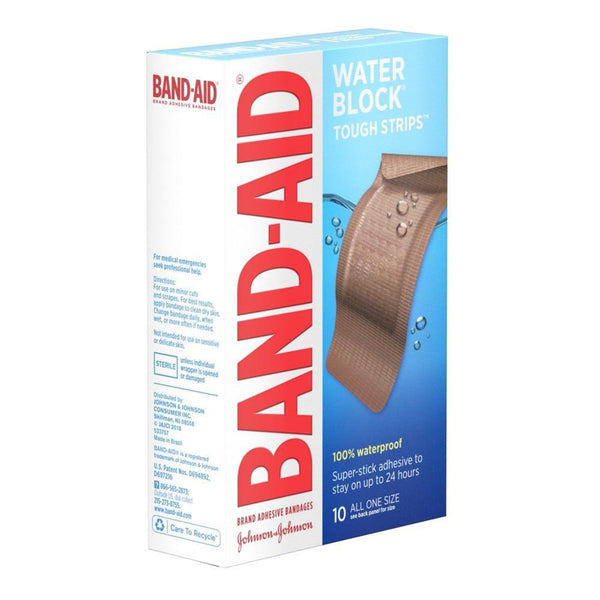 Band-Aid® Water Block® Tough Strips™ XL Adhesive Strip 1-3/4 X 4 Inch Plastic Rectangle Tan Sterile (1228803_BX) 10/BX