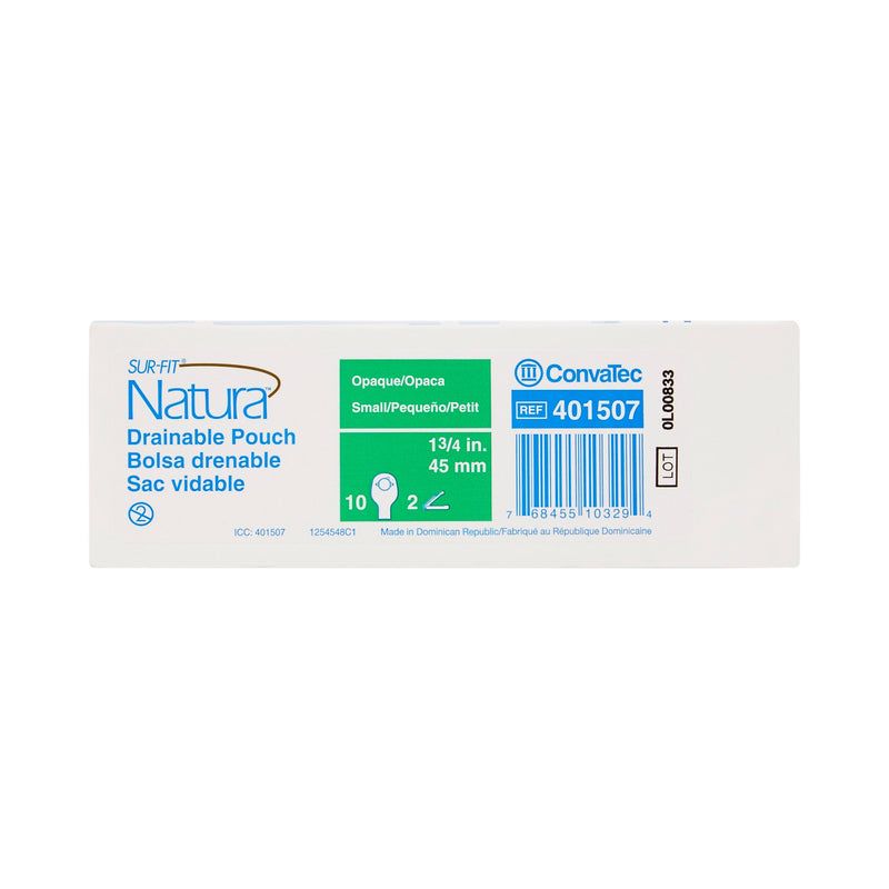 Sur-Fit Natura® Colostomy Pouch Two-Piece System 10 Inch Length Drainable (325411_BX) 10/BX