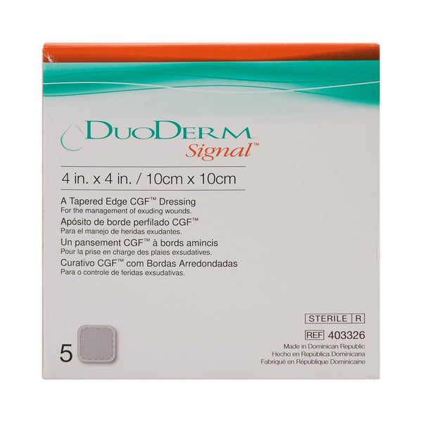 DuoDERM® Signal® Hydrocolloid Dressing 4 X 4 Inch Square (426728_EA) 1/EA