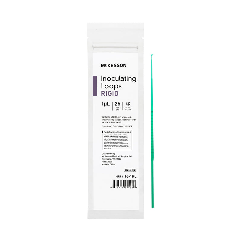 McKesson Inoculating Loop 1 µL Polystyrene Integrated Handle Sterile (1175307_CS) 1000/CS