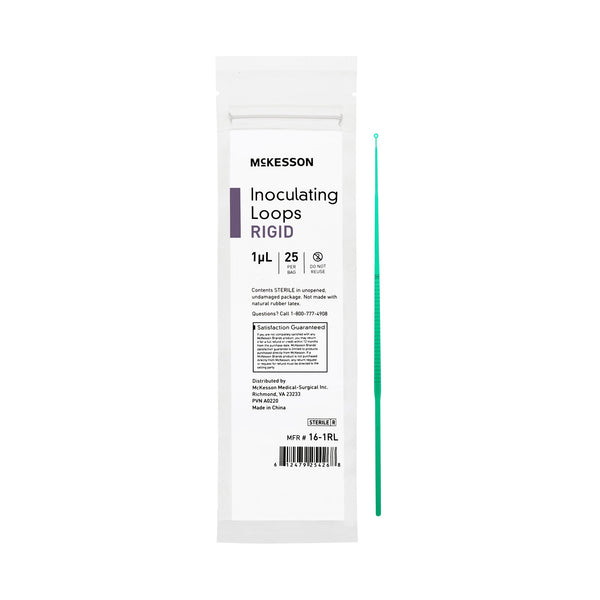 McKesson Inoculating Loop 1 µL Polystyrene Integrated Handle Sterile (1175307_BG) 25/BG