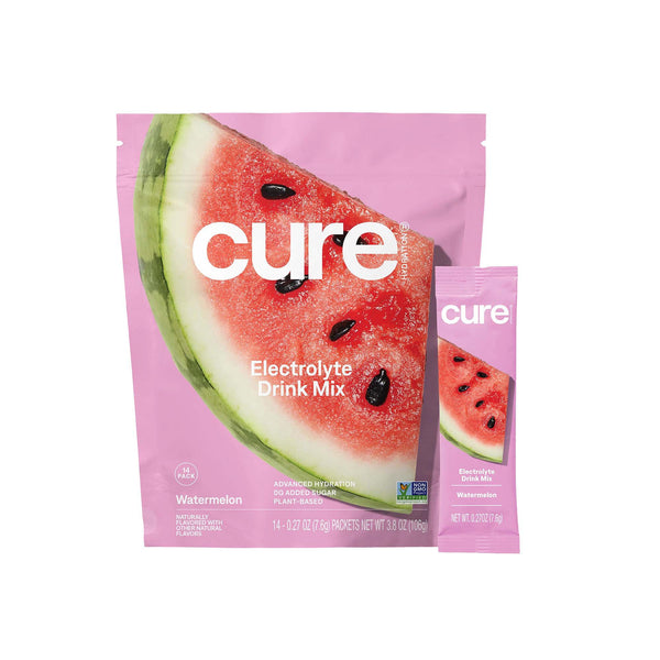 Cure® Oral Electrolyte Solution Watermelon Flavor 7.6 Gram Electrolyte (1256706_CS) 168/CS
