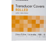 McKesson Ultrasound Probe Cover 1-2/5 X 7-1/2 Inch Latex NonSterile Rolled (1087740_BX) 100/BX