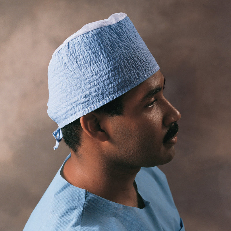 Halyard Surgeon Cap One Size Fits Most Blue Tie Closure (188621_CS) 300/CS