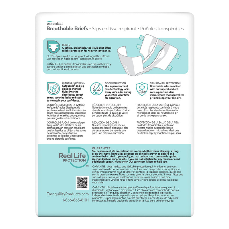 Tranquility® Essential Unisex Incontinence Brief Medium Disposable Heavy Absorbency (1188954_BG) 12/BG