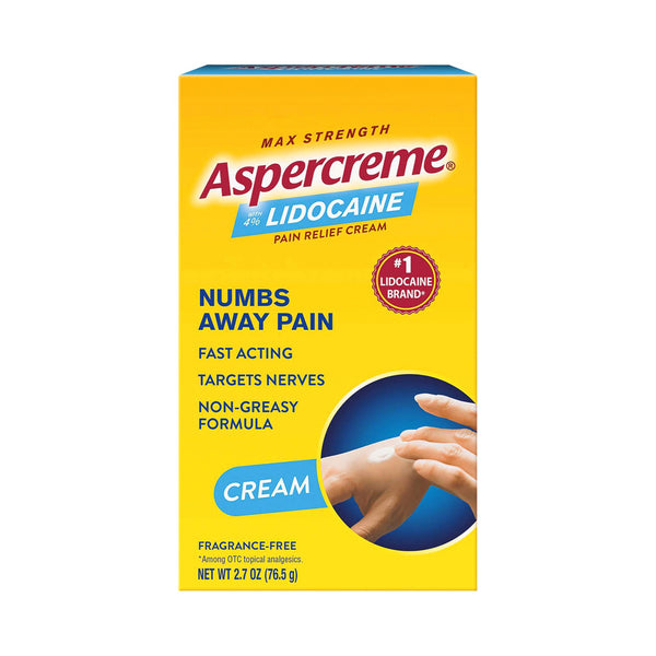 Aspercreme® Topical Pain Relief 4% Strength Lidocaine Cream 2.7 oz. (1187152_EA) 1/EA