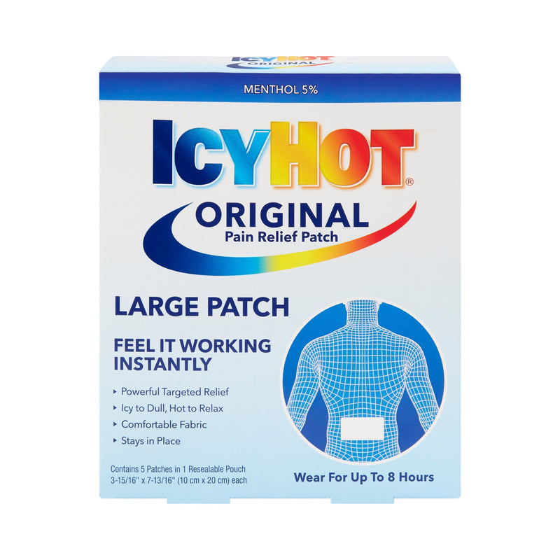 Icy Hot® Topical Pain Relief 5% Strength Menthol Patch 5 per Box (489911_PK) 1/PK