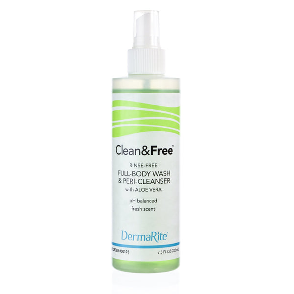 Clean & Free® Rinse-Free Shampoo and Body Wash 7.5 oz. Pump Bottle Scented (630347_EA) 1/EA