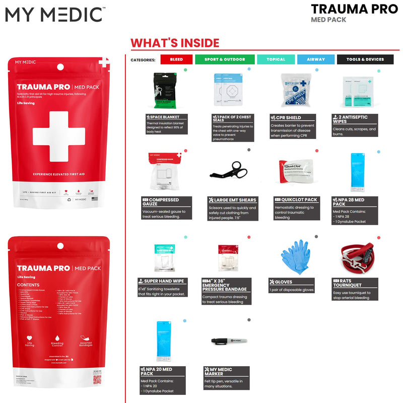 My Medic™ MED PACKS Trauma Pro First Aid Medical Pack Pouch (1234470_EA) 1/EA
