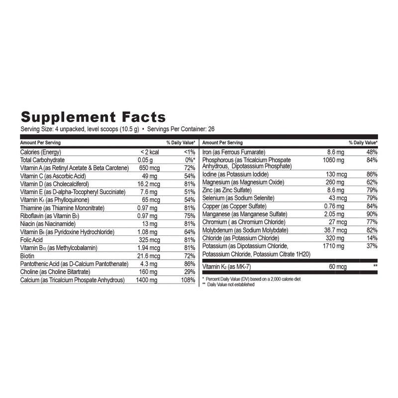 NanoVM® 9 - 18 Years Pediatric Oral Supplement Unflavored 275 Gram Jar Powder Vitamins / Minerals Food Allergies (971490_EA) 1/EA