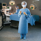 ULTRA Non-Reinforced Surgical Gown with Towel Small Blue Sterile AAMI Level 3 Disposable (237371_CS) 34/CS