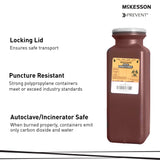 McKesson Sharps Container Red Base 10 H X 3-1/2 W X 3-1/2 D Inch Vertical Entry 0.425 Gallon (586912_CS) 20/CS