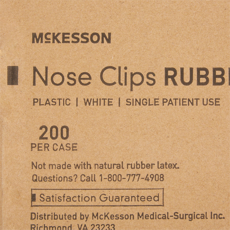 McKesson Nose Clip Rubber, Disposable, White Plastic For Spirometry (1091611_CS) 200/CS