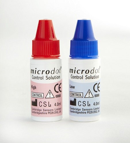 Microdot® Blood Glucose Control Solution 4 mL Low / High Level (788082_BX) 1/BX