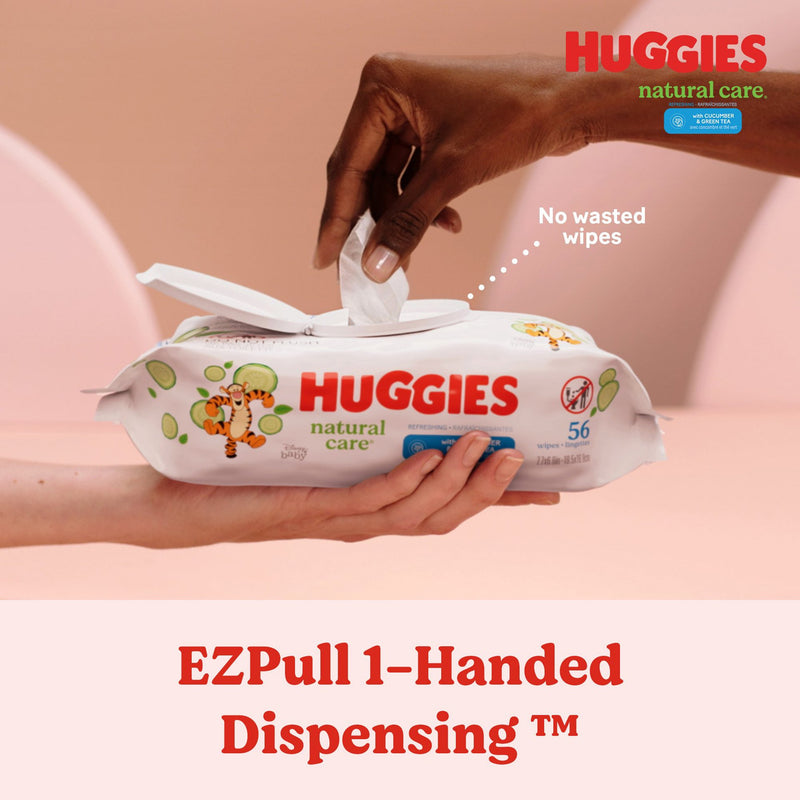 Huggies® Natural Care™ Refreshing Baby Wipe Soft Pack Cucumber / Green Tea Scent 560 Count (1160312_CS) 560/CS