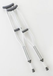 Cardinal Underarm Crutches Adult 5 Foot 2 Inch to 5 Foot 10 Inch User Height Aluminum Frame 300 lbs. Weight Capacity (978272_PR) 1/PR
