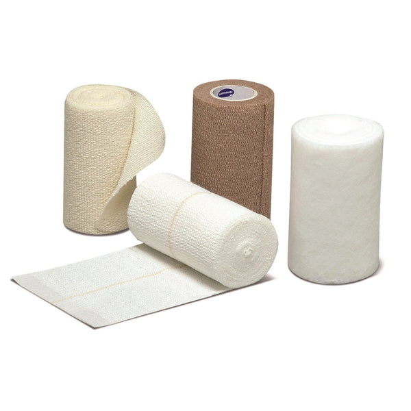 FourPress® 4 Layer Compression Bandage System Multiple Sizes Self-adherent / Tape Closure Tan / White NonSterile 30 to 40 mmHg (1235801_CS) 8/CS