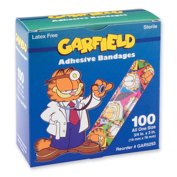 ASO Adhesive Strip 3/4 X 3 Inch Plastic Rectangle Kid Design (Garfield) Sterile (364904_CS) 1200/CS