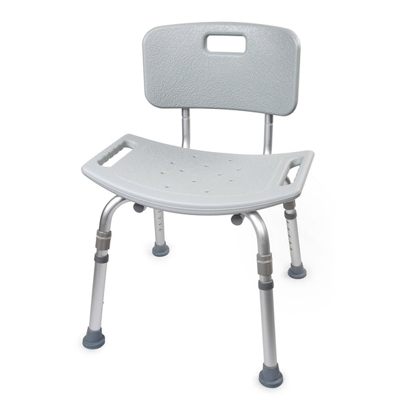 McKesson Bath Bench Without Arms Aluminum Frame Removable Backrest 19-1/4 Inch Seat Width 300 lbs. Weight Capacity (1073631_CS) 4/CS