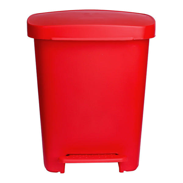 McKesson Trash Can 32 Quart / 8 gal. Red Plastic Rectangular (1223709_CS) 1/CS