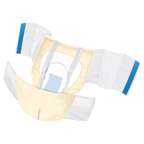 McKesson Ultra Plus Stretch Unisex Adult Incontinence Brief Large / X-Large Disposable Heavy Absorbency (884169_CS) 4/CS