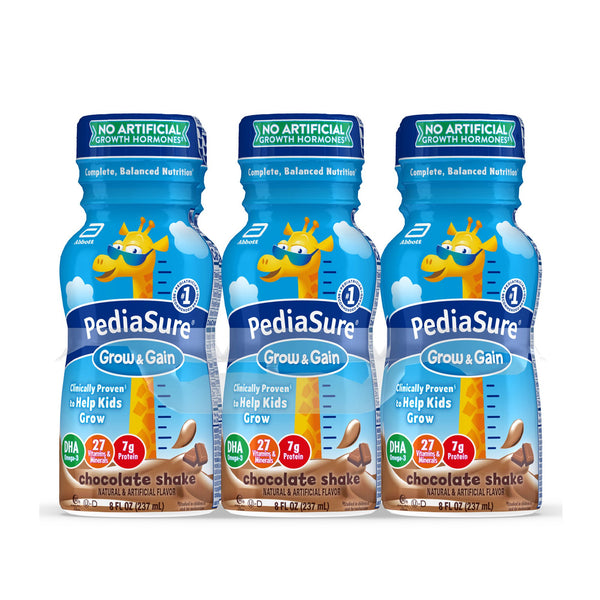 PediaSure® Grow & Gain Shake Pediatric Oral Supplement Chocolate Flavor 8 oz. Bottle Liquid Calories (649265_PK) 6/PK