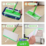 Swiffer® Wet Saturated Wet Mop Pad Bound Edge White Cloth Disposable (1260306_CT) 72/CT