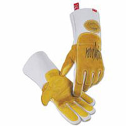 Caiman Revolution Welding Gloves, Pig Grain Leather, X-Large, White/Brown (607-1812-XL) 1 Pair