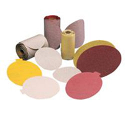 Carborundum Premier Red Aluminum Oxide Dri-Lube Paper Discs, 6 in Dia., P100 Grit, Roll (481-05539518172) Case of 4