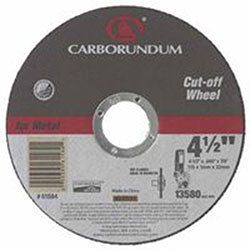 Carborundum Right Angle Grinders, 4 1/2 in Dia, .04 in Thick, 60 Grit Alum. Oxide (481-05539561584) Each