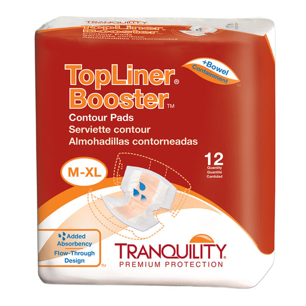 Tranquility® Top Liner® Contour Booster Pad 13-1/2 X 21-1/2 Inch Heavy Absorbency Super Absorbent Core One Size Fits Most (491366_BG) 1/BG