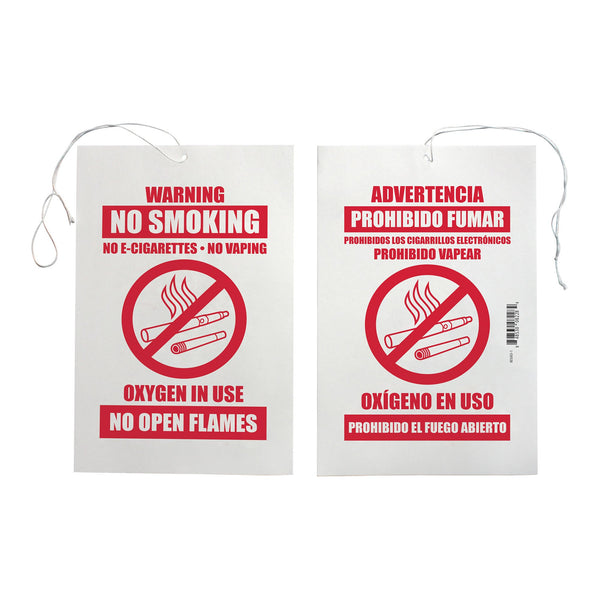 Sunset Door / Wall Sign Caution Warning No Smoking Oxygen in Use (853468_PK) 50/PK