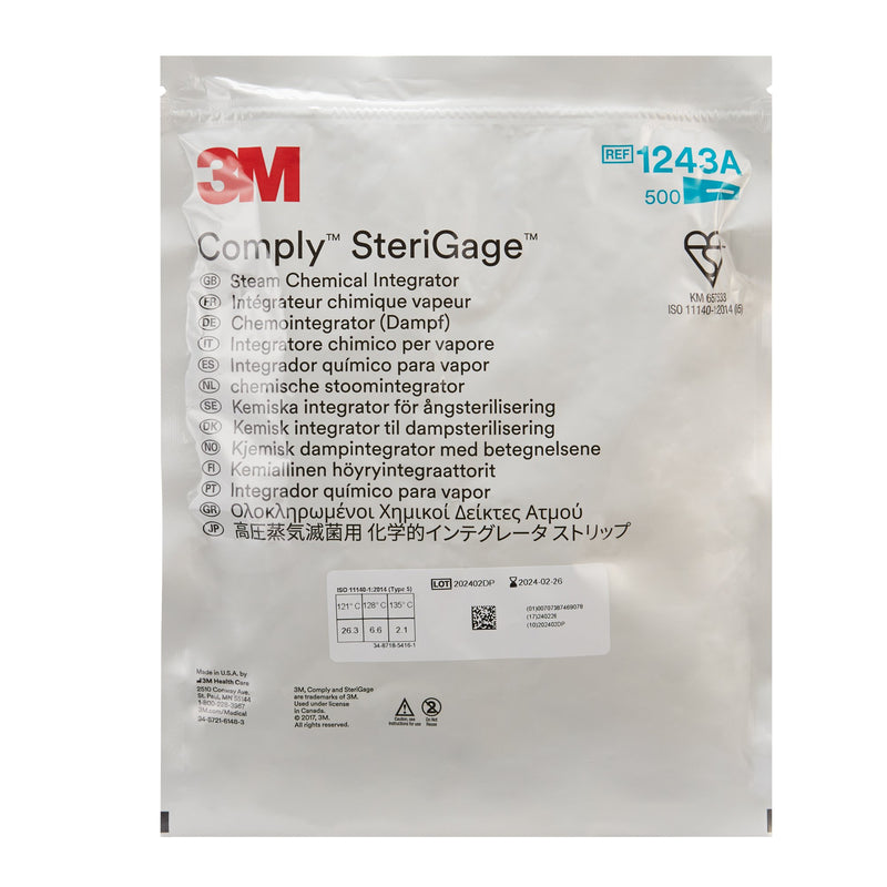 Attest™ Sterilization Chemical Integrator Strip Steam 2 Inch Length (134499_CS) 2/CS