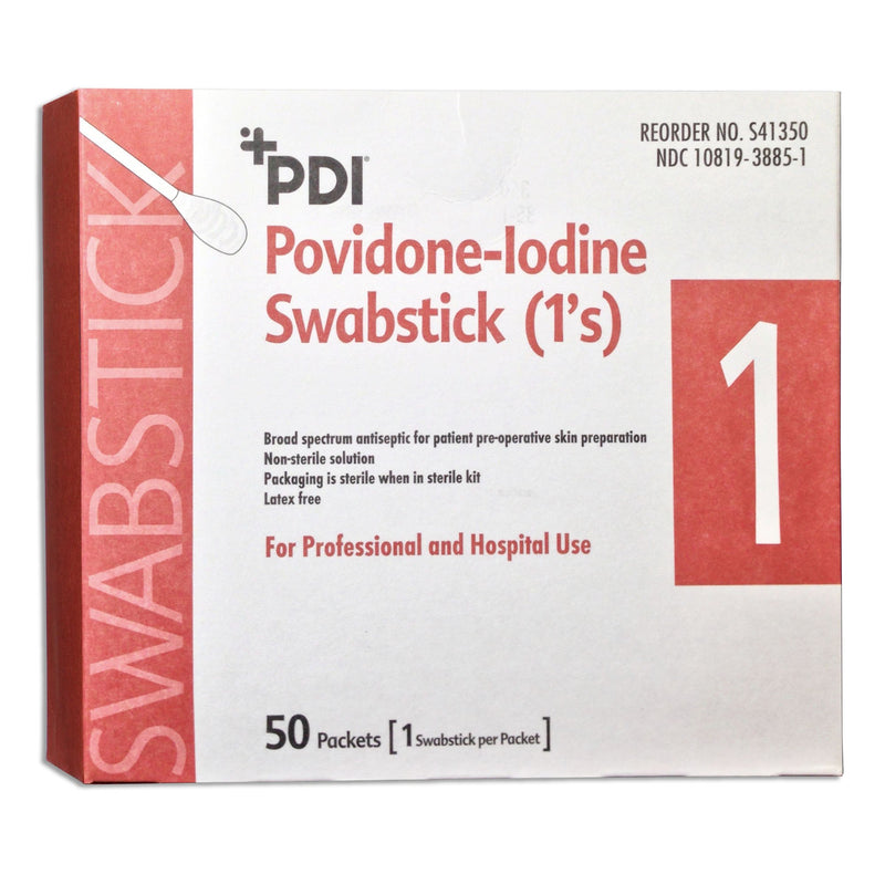 PDI® Impregnated Swabstick 10% Strength Povidone-Iodine Individual Packet NonSterile (188681_CS) 500/CS