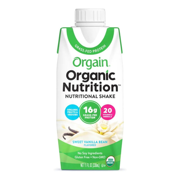 Orgain® Organic Nutritional Shake Oral Supplement Sweet Vanilla Bean Flavor Liquid 11 oz. Carton (1175952_EA) 1/EA