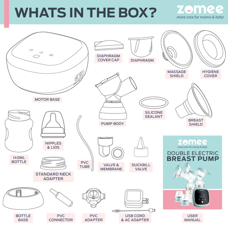 Zomee Z1 Double Electric Breast Pump Kit Zomee Z1 (1207188_EA) 1/EA
