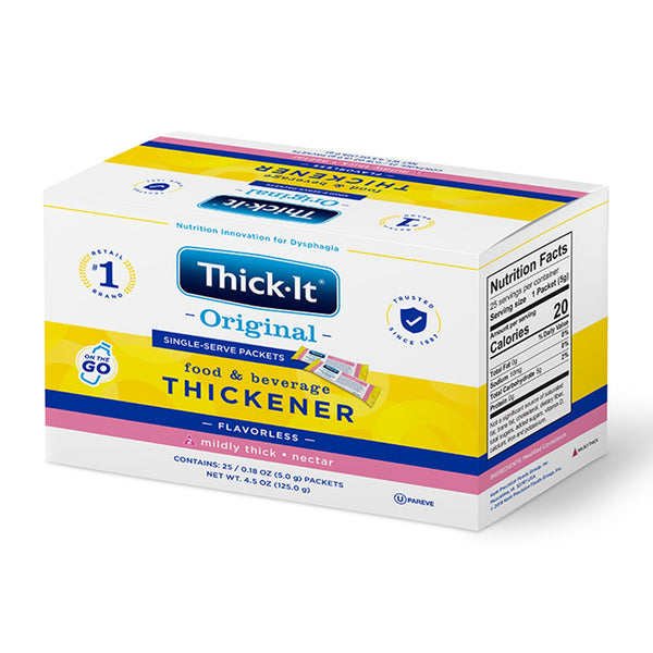 Thick-It® Original Food and Beverage Thickener 5 Gram Individual Packet Unflavored Powder IDDSI Level 2 Mildly Thick (1208996_EA) 1/EA