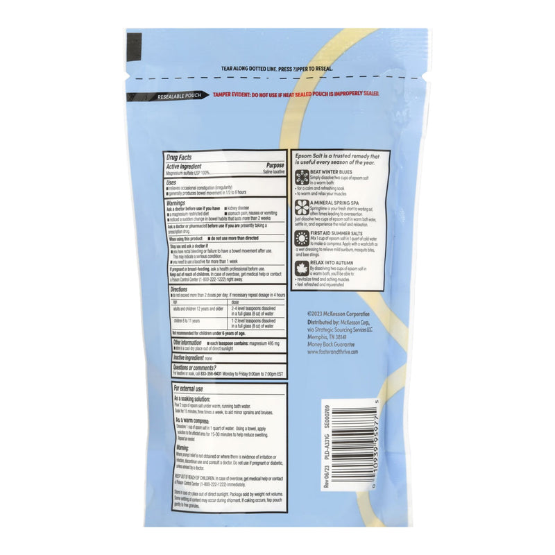 Foster & Thrive™ Epsom Salt Magnesium Sulfate USP Granules 1 lbs. Pouch (1244988_EA) 1/EA