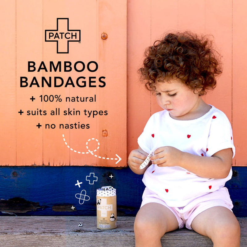 Patch™ Kids Adhesive Strip 3/4 X 3 Inch Bamboo / Coconut Oil Rectangle Kid Design (Panda) Sterile (1219440_CS) 24/CS