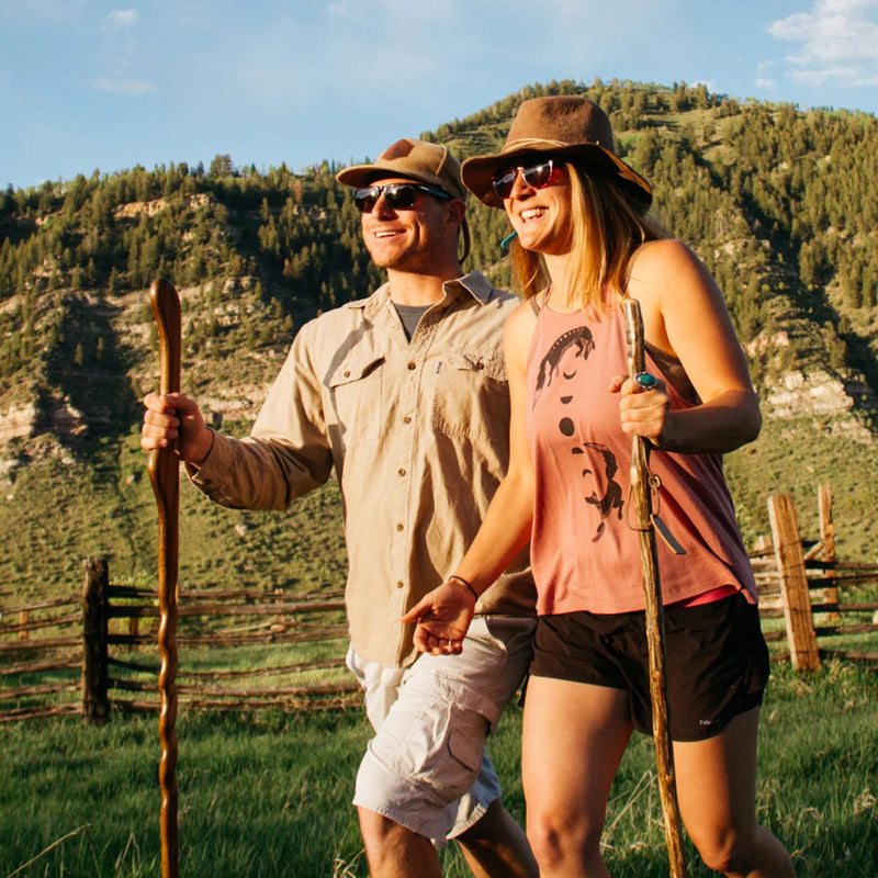 Brazos™ Twisted HitchHiker Walking Stick Wood 48 Inch Height Red (1229043_EA) 1/EA