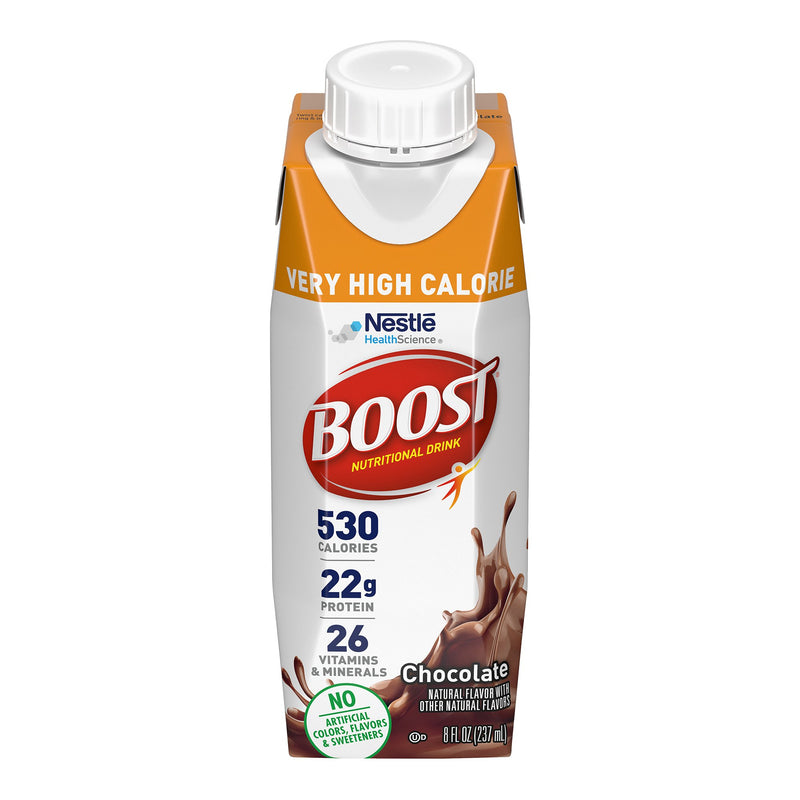 Boost® Very High Calorie Oral Supplement Chocolate Flavor Liquid 8 oz. Reclosable Carton (1212300_CS) 24/CS
