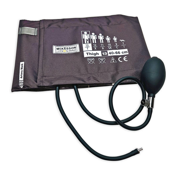 McKesson LUMEON™ Reusable Blood Pressure Cuff and Bulb 40 to 66 cm Leg Nylon Cuff Thigh Cuff (850936_CS) 12/CS