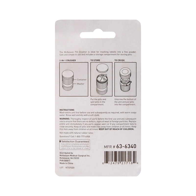 McKesson Pill Crusher Hand Operated Clear (476700_EA) 1/EA